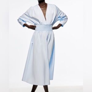 NWT Zara Wide Elastic Waist Dress